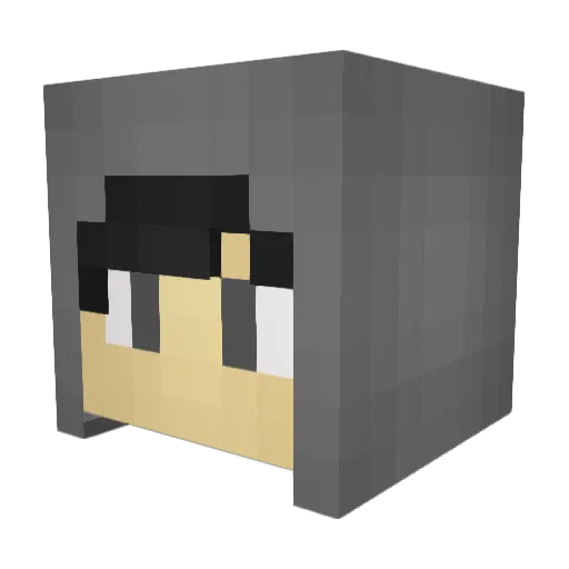 detachmxnt Minecraft avatar head, 3D render
