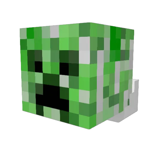 detandi Minecraft avatar head, 3D render
