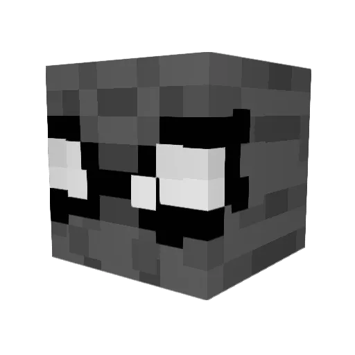 detatchment Minecraft avatar head, 3D render