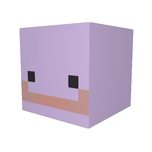 detectiveditto Minecraft avatar head, 3D render