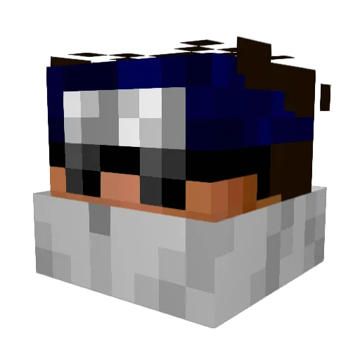 detectivejosh Minecraft avatar head, 3D render