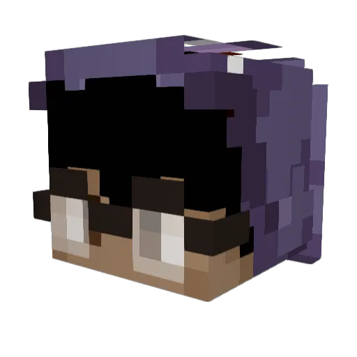 detectivemuchi Minecraft avatar head, 3D render