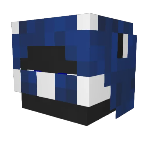 detee Minecraft avatar head, 3D render