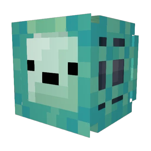 determandlegend Minecraft avatar head, 3D render