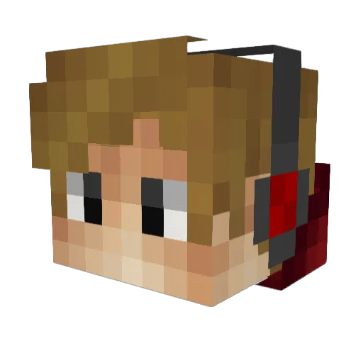 detobb1 Minecraft avatar head, 3D render