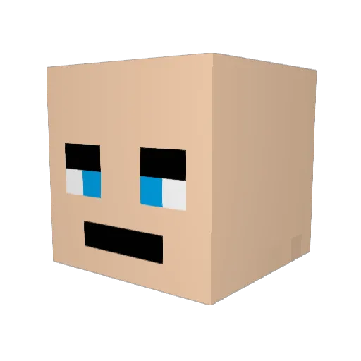detox_ Minecraft avatar head, 3D render