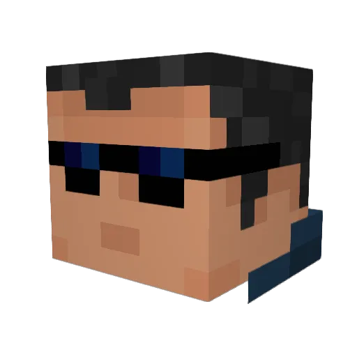 deuseth Minecraft avatar head, 3D render