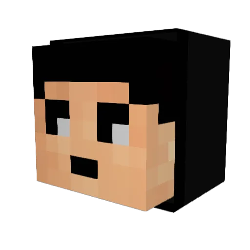 deuu Minecraft avatar head, 3D render