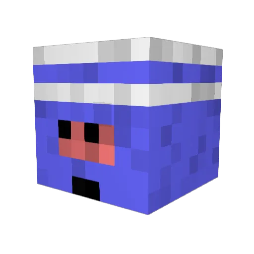 deuxzeds Minecraft avatar head, 3D render