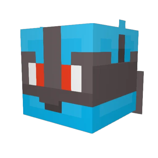 dev404 Minecraft avatar head, 3D render