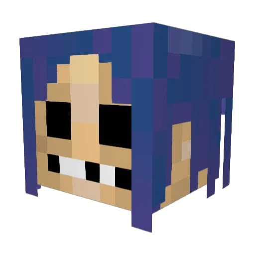 devQ109 Minecraft avatar head, 3D render