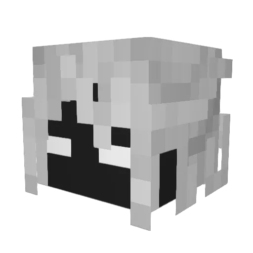 dev__NULL Minecraft avatar head, 3D render