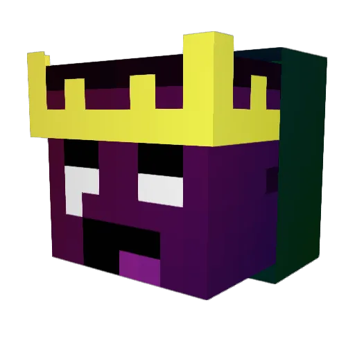 devamator Minecraft avatar head, 3D render