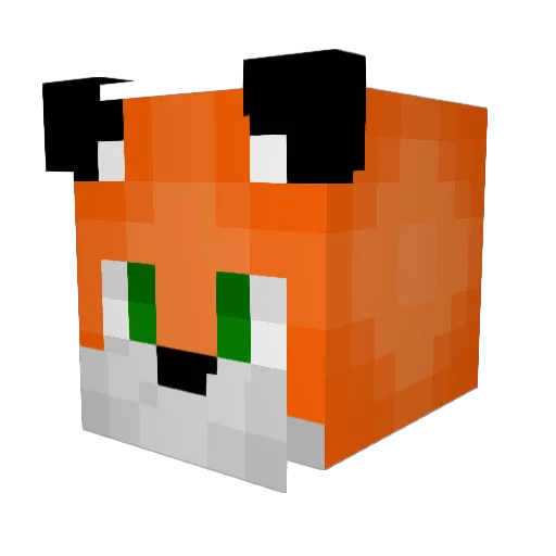 devapple Minecraft avatar head, 3D render