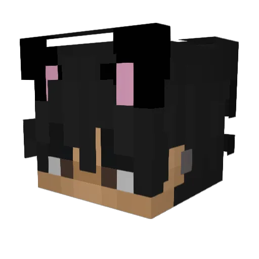 devaqueen Minecraft avatar head, 3D render