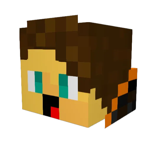dever4eg Minecraft avatar head, 3D render