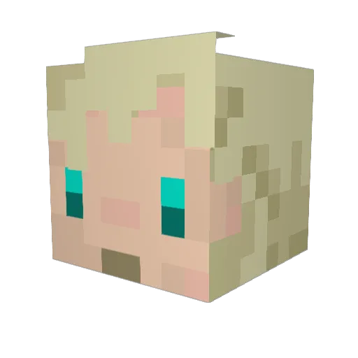 devesso Minecraft avatar head, 3D render