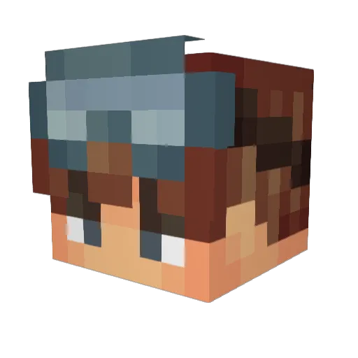 devi0usd Minecraft avatar head, 3D render