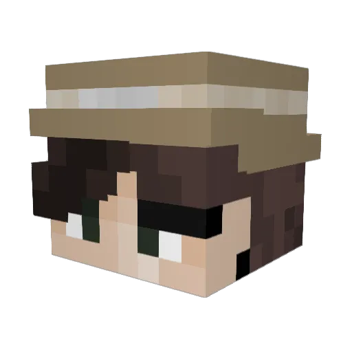 deviant_crabbies Minecraft avatar head, 3D render