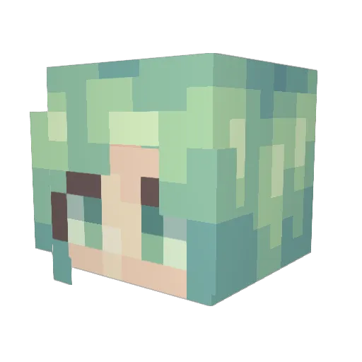 devil_dou Minecraft avatar head, 3D render