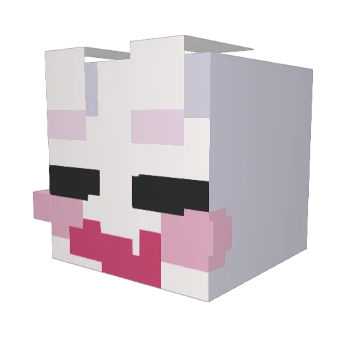 deviljin_ Minecraft avatar head, 3D render
