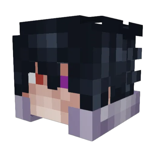 devilluki Minecraft avatar head, 3D render
