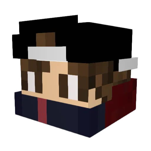 devilrust Minecraft avatar head, 3D render