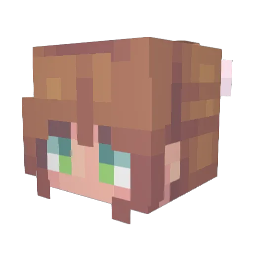 devilteen Minecraft avatar head, 3D render