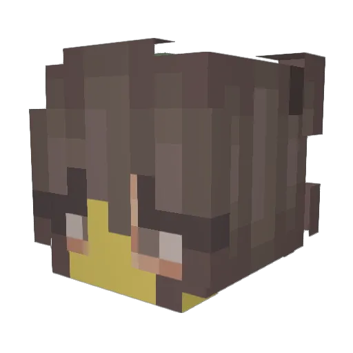 devilvsengel Minecraft avatar head, 3D render