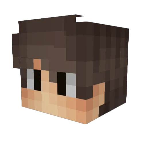 devilwII Minecraft avatar head, 3D render