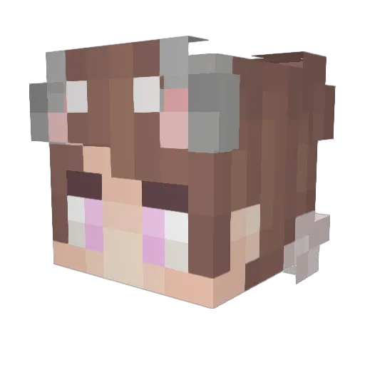 devmart Minecraft avatar head, 3D render
