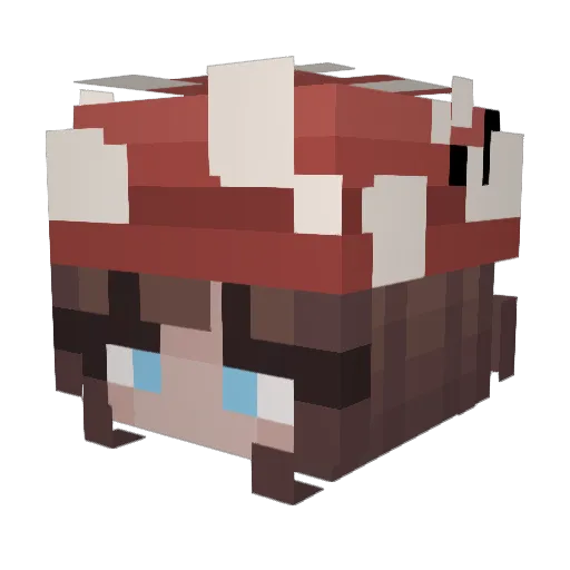 devrian Minecraft avatar head, 3D render