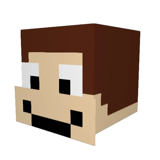 devvvvx Minecraft avatar head, 3D render