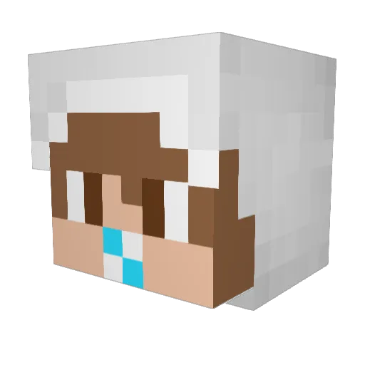 dewnee Minecraft avatar head, 3D render
