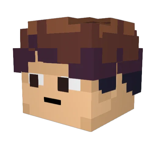 dewobedil Minecraft avatar head, 3D render