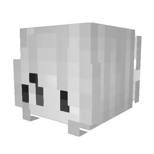 dewores Minecraft avatar head, 3D render