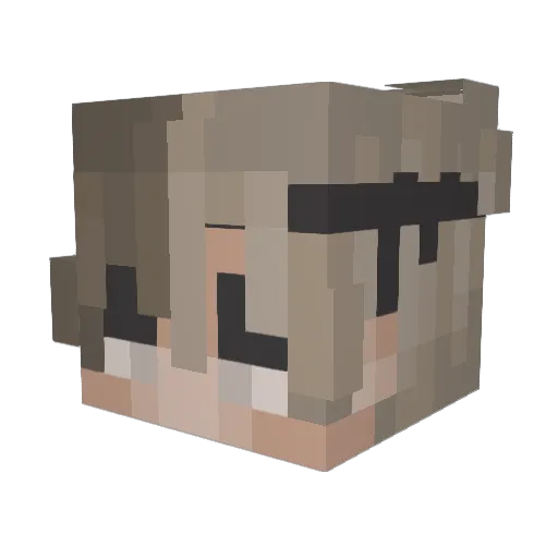 dewsberry Minecraft avatar head, 3D render