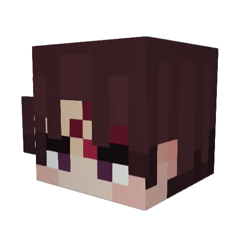 dewspcl Minecraft avatar head, 3D render