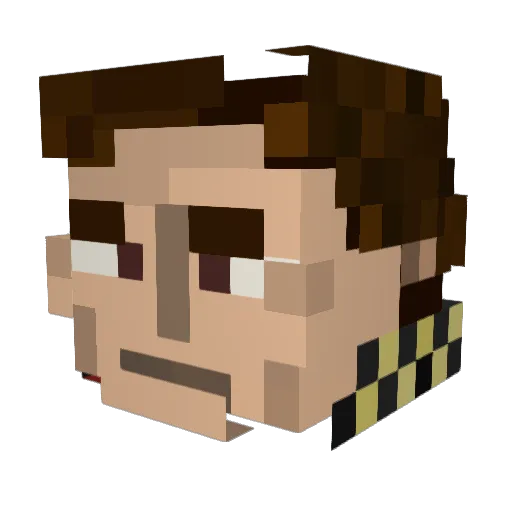 dex1965 Minecraft avatar head, 3D render