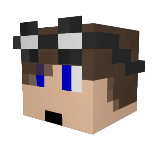 dext3r_x Minecraft avatar head, 3D render