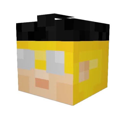 dextermorgaann Minecraft avatar head, 3D render