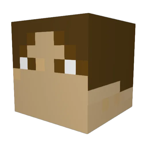 dexxixs Minecraft avatar head, 3D render