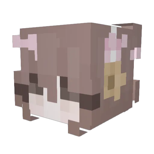 deyuar Minecraft avatar head, 3D render