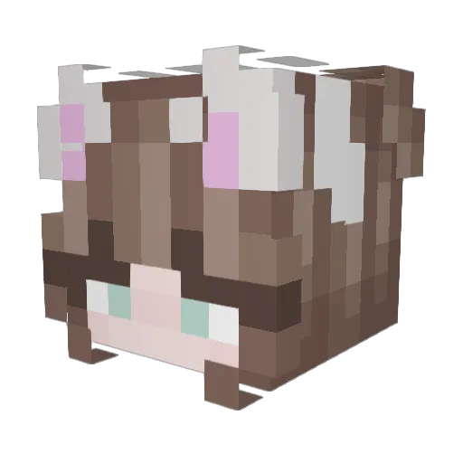 dez_03 Minecraft avatar head, 3D render