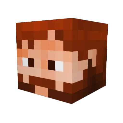 dezerd1234567890 Minecraft avatar head, 3D render