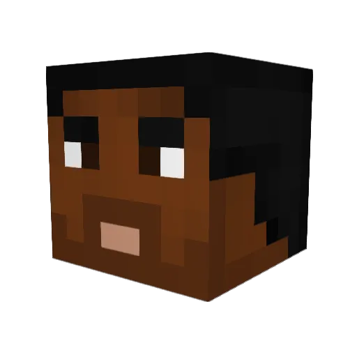 dezinzz Minecraft avatar head, 3D render