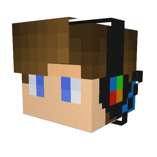 dezio Minecraft avatar head, 3D render