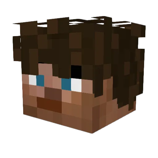 dezoow Minecraft avatar head, 3D render