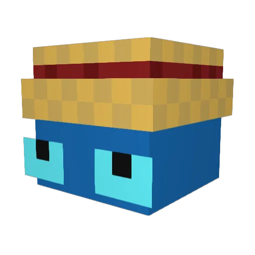 dezzamorto Minecraft avatar head, 3D render