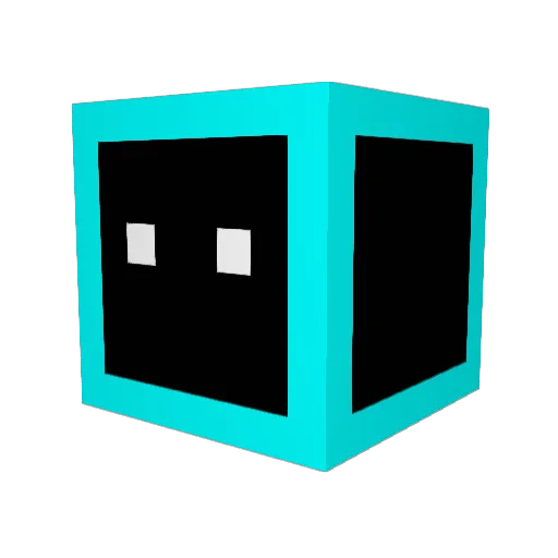 dfHD14 Minecraft avatar head, 3D render